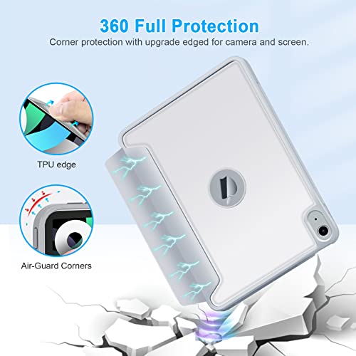 Case For Ipad Air 5Th/4Th Generation 10.9 Inch 2022/2020,2 In 1 Detachable Magnetic Case,Anti-Fingerprint Frosted Case And Washable Leather Protective Cover Support Pen Charger(Gray) #TOP5