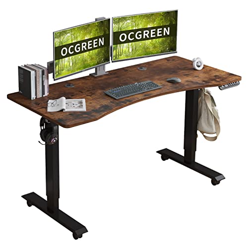 Escritorio Ajustable En Altura Escritorio Eléctrico Ajustable En Altura Con Tablero De Mesa Escritorio Telescópico De 2 Plegados Con Control De Memoria, Tablero De Empalme 140x60cm, Marrón Rústico Escritorio Ajustable En Altura Escritorio Eléctrico Ajustable En Altura Con Tablero De Mesa Escritorio Telescópico De 2 Plegados Con Control De Memoria, Tablero De Empalme 140x60cm, Marrón Rústico