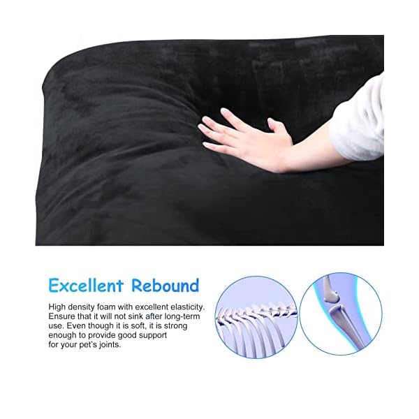 Magic Dog Super Soft Large Dog Bed Orthopedic Pet Beds 39 Inches Washable Anti Slip Bottom Dog Sleeping Mattress with Removable Cover, Dark Grey L Magic Dog Super Soft Large Dog Bed Orthopedic Pet Beds 39 Inches Washable Anti Slip Bottom Dog Sleeping Mattress with Removable Cover, Dark Grey L