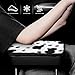 SuperKaKa Furry Cow Print Armrest Cover for Car, Plush Cute Center Console Pad Cars Interior Accessories for Women Men,Protector Fit Most Auto Vehicle, SUV, Truck Arm Rest Box(Black+White)