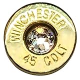 .45 Long Colt Brass Tie Pin with Swarovski Crystal- Clear (One from Those shown in Photos)