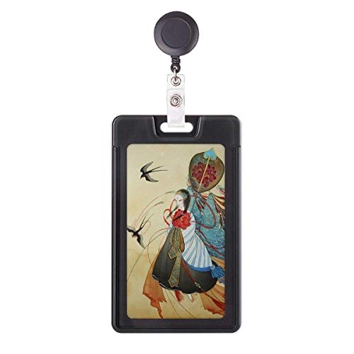 Porte-badge rétractable hirondelles au style antique pour infirmière