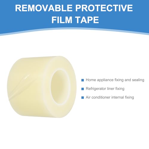Image of PATIKIL Removable Protective Film Tape, 4 Inch x 656 ft PE Surface Protective Scratch Film Tape Roll for Furniture Electrical Appliances Plastic Hardware Medium Stickiness, Clear