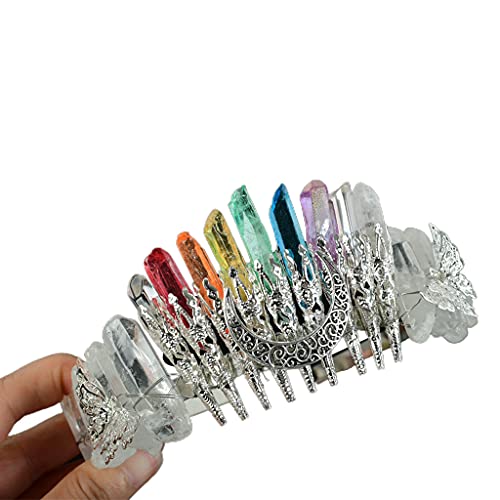 Diadème en quartz pour festival bohème et accessoires cheveux de mariée