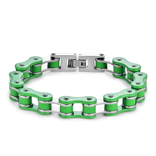 Pulsera Masculina Cadena de Bicicleta Acero Inoxidable miniatura 1