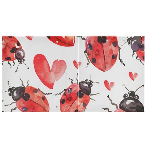 Pasta para fichário Ladybugs and Hearts beeplus Punchless, exibe documentos de 200 páginas, certific