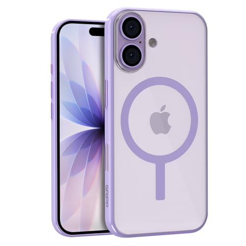 Image of GRIPP Flex Case Compatible with Mag-Safe for iPhone 17 | 6ft Drop-Tested with D30 Tech, Transparent Back, Scratch Resistant, Anti-Yellowing, Raised Camera Edges, Anti-Slip Back Cover - Purple