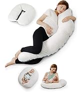 PASUKTER 2-in-1 Pregnancy & Nursing Pillow - Versatile Body Pillow For Side Sleeping Support, With 100% Cotton Removable Cover-1160719
