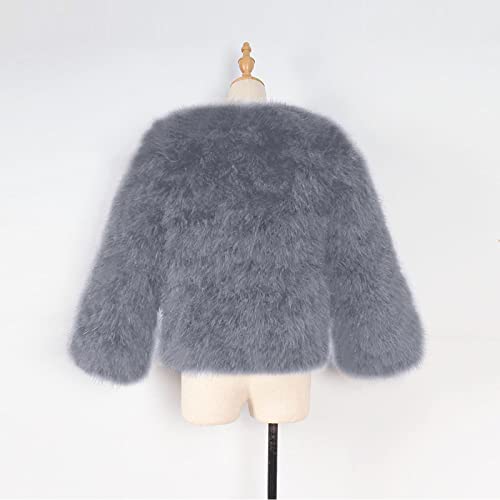 Toddler Girls Faux Fu𝐫 Jacket Open Front Fu𝐫 Cardigan Trendy Shaggy Jacket Kids Girls Furry Coat Thicken Winter 4t4