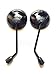Lot de 2 rétroviseurs M8 modèle 56 pour scooter 50 cm³ - 150 cm³ - Rétro Znen Fierze