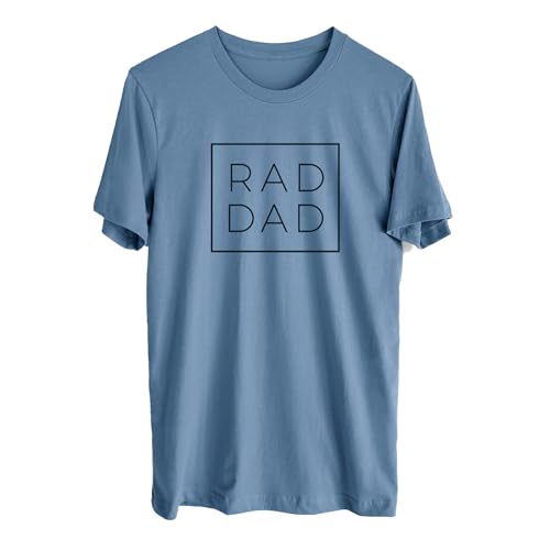 Inkopious - Rad Dad Shirt Unisex Crewneck for First Time Father  Steel Blue XL