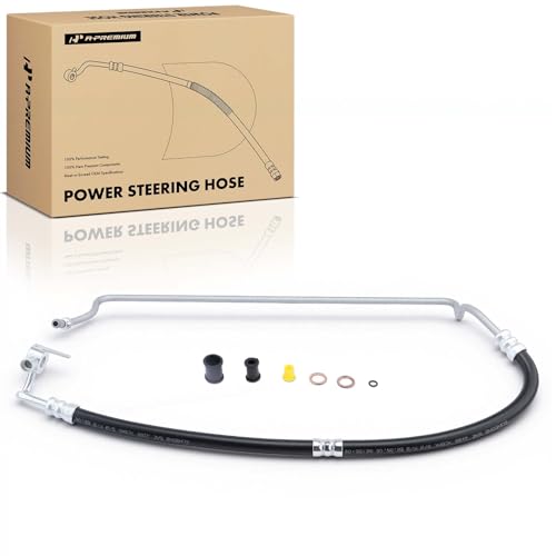 A-Premium Power Steering Pressure Hose Line Assembly Compatible with Toyota Tundra 2000-2006, Sequoia 2001-2007, 4.7L, with O-ring & Washer, Pump to Gear/Rack