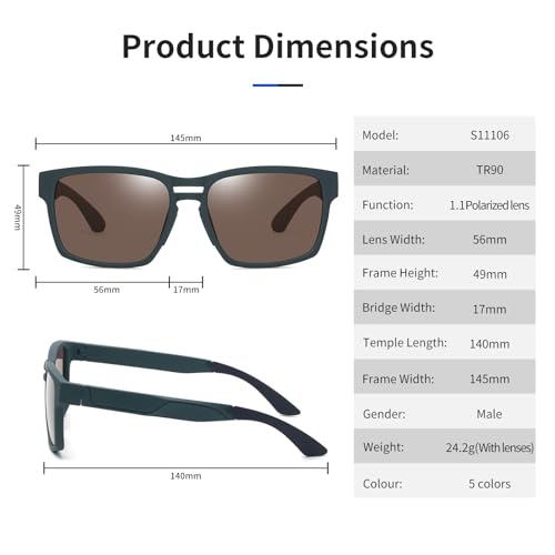 Image of Face Shadow Polarized Fishing Sunglasses for Men Lightweight Sun Glasses TR90 UV Protection for Driving Cycling Golf