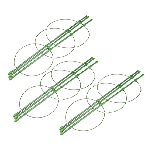 Toddmomy 3stücke Eisen-rankhilfe Für Garten Hohe Pflanzenstütze Für Gemüse Tomaten Und Kletterpflanzen Wetterfest Und Robust Grün