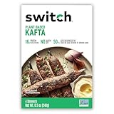 Switch Foods Plant-Based Kafta | 16g Protein | Soy, Gluten, GMO, Allergen & Dairy Free | Halal & Kosher | 4 Skewers | 8.5 Oz
