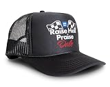 Raise Hell Praise Dale Hat Retro 90s Snapback Cap (Trucker Hat - Black/Black)
