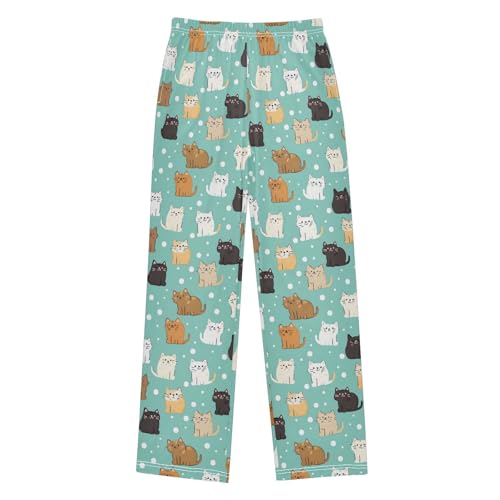 Pajama Pants Funny Kittens PJ Bottoms Sleepwear Lounge Sleep Pant with Pockets