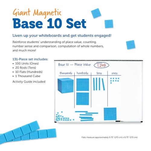 Kit de démonstration aimanté géant de Base 10 pour animer les cours de mathématiques - 6
