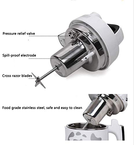 Espremedor de leite de soja doméstico, aço inoxidável, sem filtro, aquecimento, leite de soja, espre