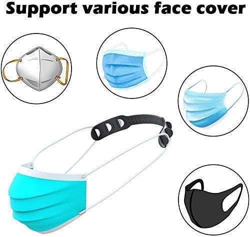 Mask Extender,Mask Hooks Ear Extension Buckle,3 Gears Adjustable Ear Strap Extender Ear Protector Holde Relieves Pressure and Pain for Ear (Black, 3PCS)