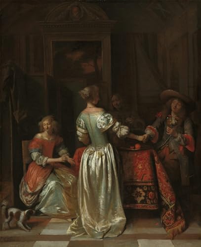 Cuadro de lienzo Pieter De Hooch decorativo 60x90cm