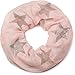 Produktbild styleBREAKER Loop Schal mit Sterne Muster und edler Strass Applikation, Schlauchschal, Tuch, Damen 01018086, Farbe:Rosa-Taupe (One Size)
