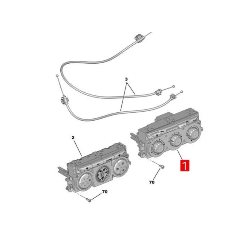 Panneau de climatisation Citroën C3 résout problème de chauffage habitacle