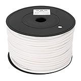 Petal Shape Cable Protector, Printable Cord Protective Tube, Flower Structure Heat Shrink Wrap for Secure Wire Hold, White 3mm Dia 70m Length for Phone Charger Cables