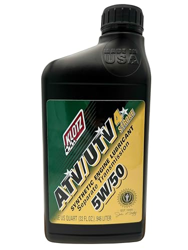 Image of Klotz ATV UTV Synthetic Engine Lubricant 5W-50 for Polaris 4-Stroke Models 2012 and Newer with Separate Transmission. Improved Oxidation, Detergency, Wear Protection Klotz Oil ATVUTV-050