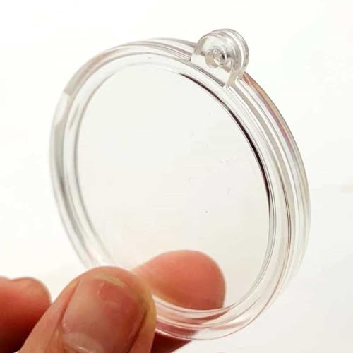 Set 4 portamonedas transparentes de plástico con llavero miniatura 3