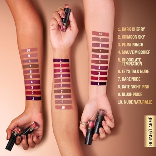 Image of Lakme Xtraordin-Airy Lip Mousse, Velvet Matte Finish, with air-light texture, enriched with cocoa butter for nourished & moisturised lips, Liquid Lipstick - Blush Nude (1.8g) (Pack of 2)