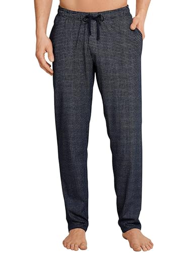Preisvergleich Produktbild Schiesser Herren Lange Schlafhose - Mix + Relax Schlafanzughose, Dunkelblau-gem._163840, 54 / XL EU