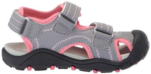 Kamik Sandália esportiva feminina Seaturtle2, Cinza-claro, rosa, 11 Little Kid