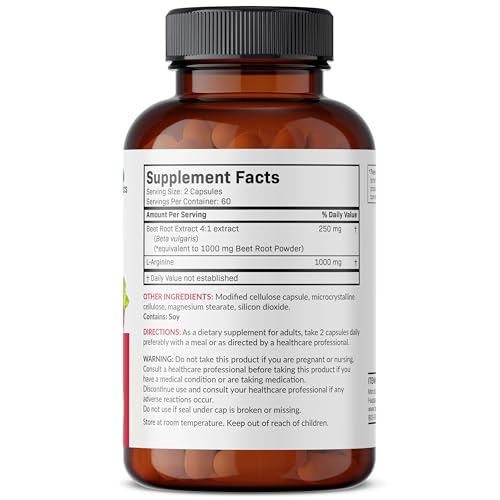 Futurebiotics FB877-120 Beet Root + L-Arginine 2000 Mg, Non-Gmo, 120 Vegetarian Capsules thumb #1