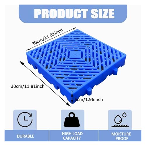 Palette en plastique emboîtable à grilles anti-humidité pour supermarché - 2