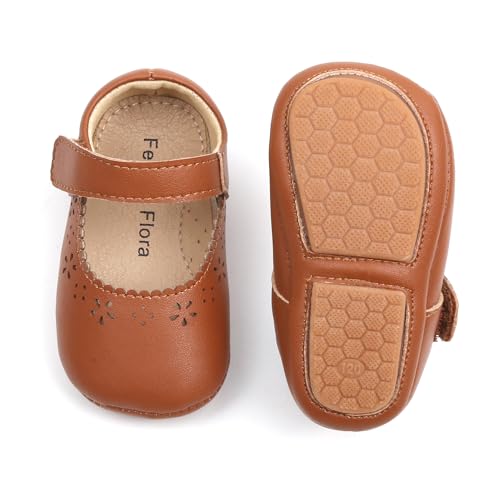 Image of Felix & Flora Soft Sole Baby Shoes - Infant Baby Walking Shoes Moccasinss Rubber Sole Crib Shoes