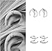 Cathercing 5 Piece Women Cute Ear Cuff Cross Ear Cuff for Non-pierced for Girls Ear Clip Earrings Minimalist Earrings Cartilage Ear Cuff Simple Fashion Unique Jewelry Gift for Her (silver)