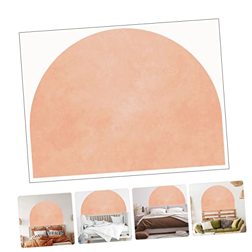 Sticker mural arche géométrique PVC rose pour décoration de salon