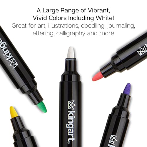 KINGART Pro Acrylic Paint Markers, 2mm Bullet Tip, 12 Pastel Colors, Water-Based Ink, for Glass, Wood, Fabric, Ceramic, Stone, Metal, Paper by KINGART - Image 3