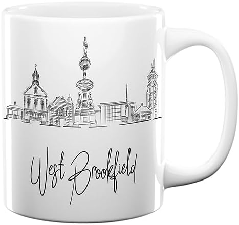 Vista 466 de TJ Originals - Taza de café Boston Massachusetts, regalo de taza de café de recuerdo de viaje turístico, taza de cerámica Skyline de 11 oz, taza