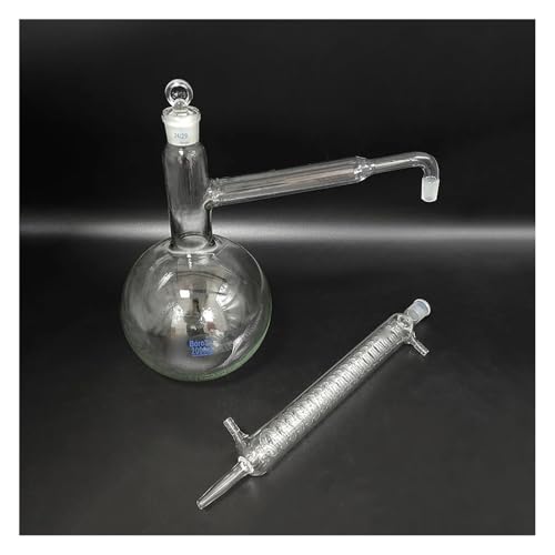 Distillateur ballon fond plat conçu en verre rodé de haute précision pour laboratoires exigeants