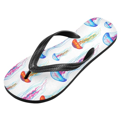 Jellyfish White Flip Flops for Beach Thong Sandals Anti-slip Lightweight Beach Shoes for Summer Swim Travel2