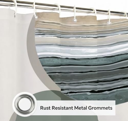 Rideau de douche anti-moisissure et imperméable en polyester lavable - 5