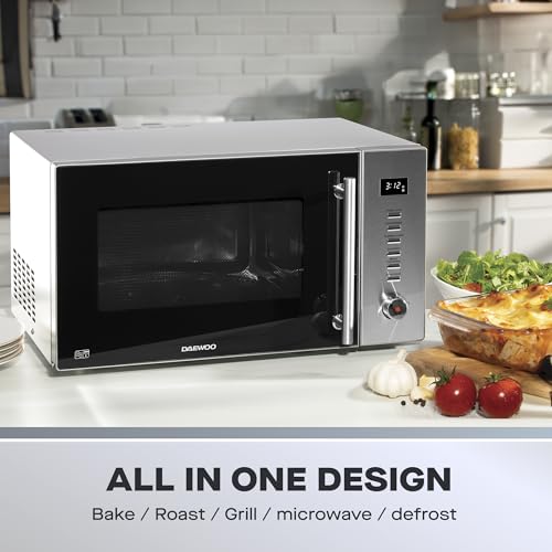 Daewoo 900W 30L Combination Microwave with 1250W Grill & 2200W Convection KOC9C5T Easy-To-Clean Stainless Steel Cavity and Jet Defrost Function, 8 Auto Cook Pre-Settings and Adjustable Timer - Image 4