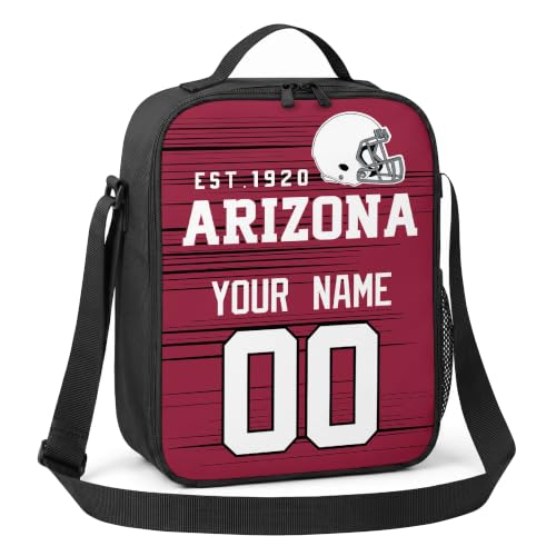 Image of Arizona Lunch Bag Custom Name and Number Personalized Gifts | Custom Personalized Lunch Box for Men Women