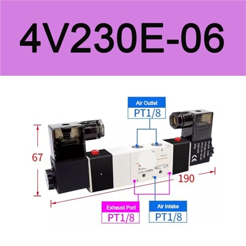 Electrovanne 4V230C-08 contre les pertes de pression d'air comprimé - 3
