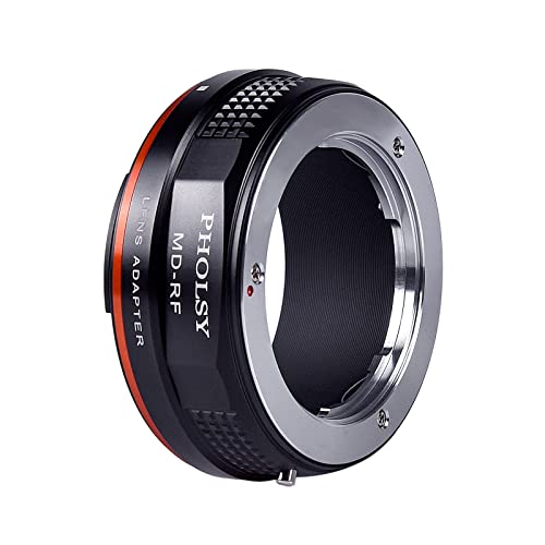 PHOLSY Adaptador Objetivos Montura Compatible con Objetivos Montura Minolta Rokkor MD / MC / SR y Cuerpo Cámara Canon RF, EOS R, R6 Mark II, R7, R8, R10, R3, R5, R5C, R6, EOS RP, R50, MD-RF - imagen 5