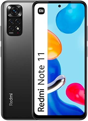 Xiaomi Redmi Note 11 4G Volte 128GB + 4GB Factory Unlocked 6.43" Quad Camera 50MP Night Mode (NOT Verizon Sprint Boost Cricket At&t) (w/Fast Car Charger Bundle) (Graphite Gray)