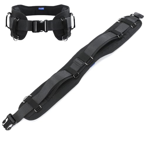 サポートベルト 腰道具 作業用 腰袋 サポーター 腰当て クッション付き D環付き 作業ベルト付き ワンタッチ ブラック