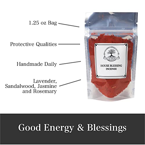 House Blessing Incense By Art Of The Root | Handmade With Herbs & Essential Oils (Lavender, Sandalwood, Jasmine And Rosemary) | Wiccan, Pagan, Metaphysical & Magick | Luck, Good Energy & Blessings #TOP2